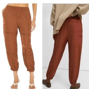 Theory Brown Track Pants Relaxed Fit Joggers